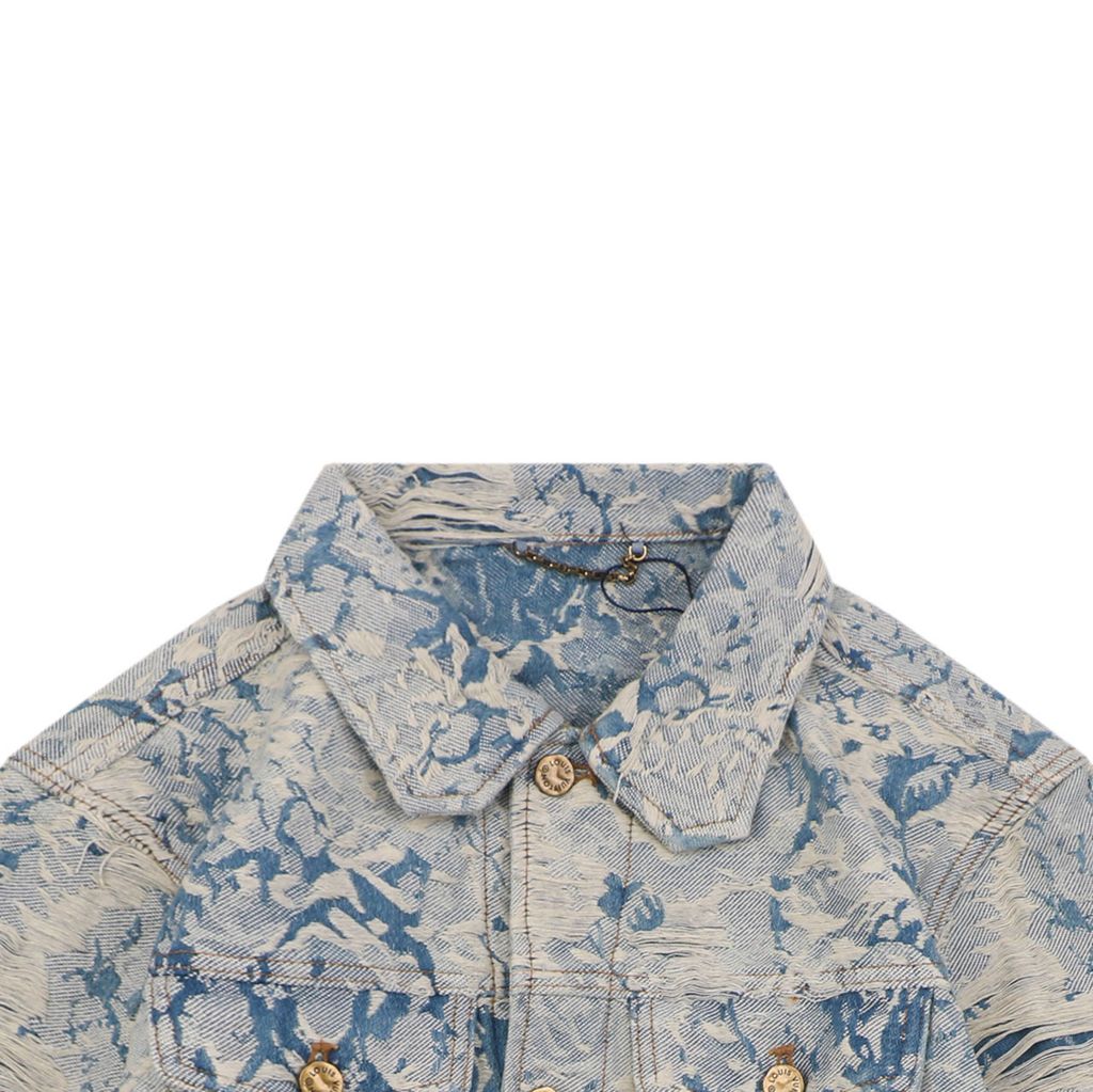Louis Vuitton Heavyweight Floral Jacquard Embroidered Denim Jacket
