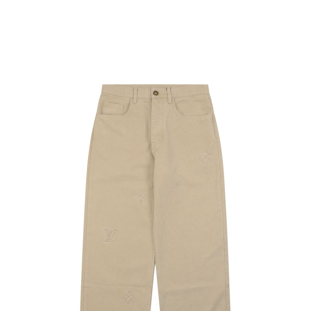 Louis Vuitton 350G Enzyme-Washed Monogram Denim Pants