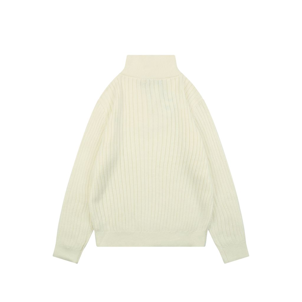 Ralph Lauren Pony Embroidered Ribbed Half-Zip Sweater