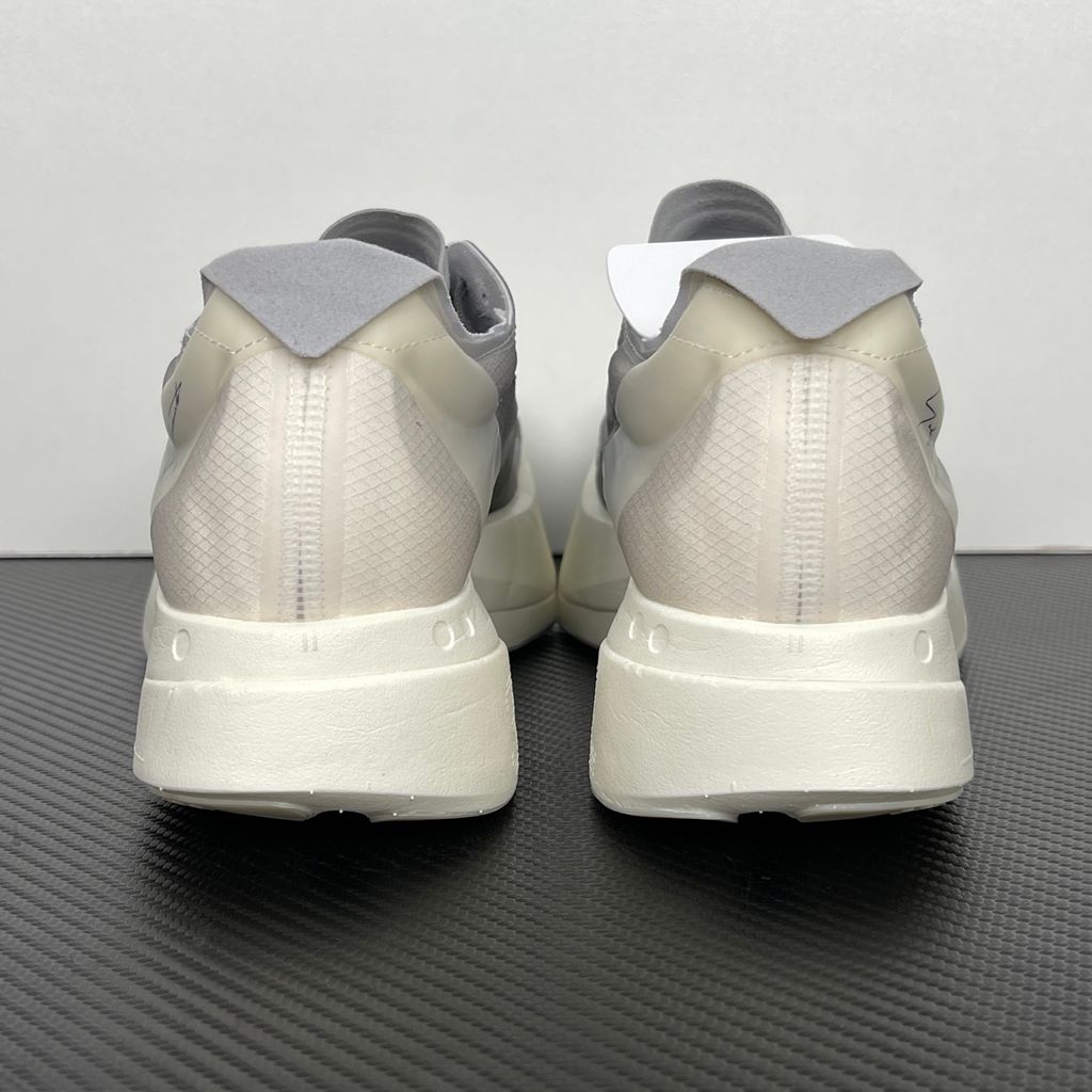 adidas Y-3 Adios Pro 4 Chalk White Silver Metallic Grey KZ9045 high-performance designer running shoe side profile view
