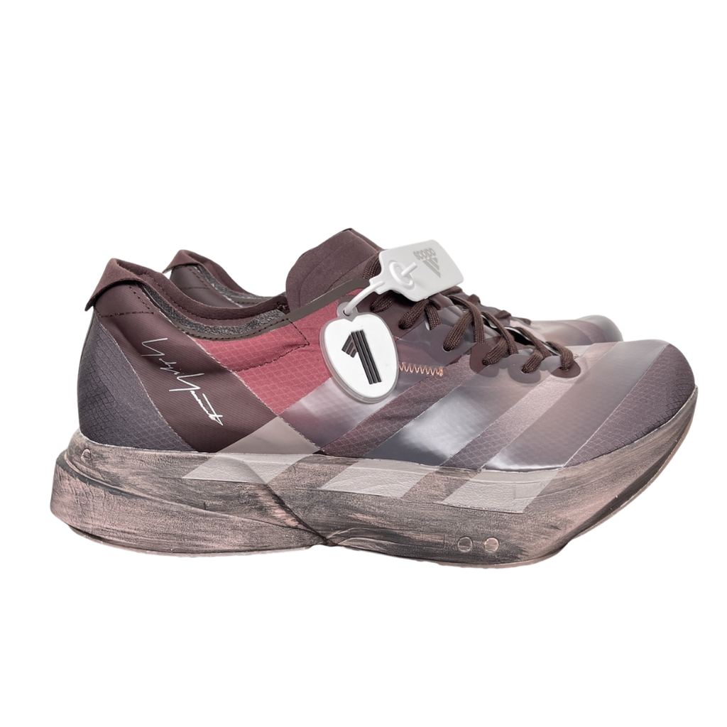 adidas Y-3 Adios Pro 4 Night Red Warm Clay Maroon KI7791 high-performance designer running shoe side profile view