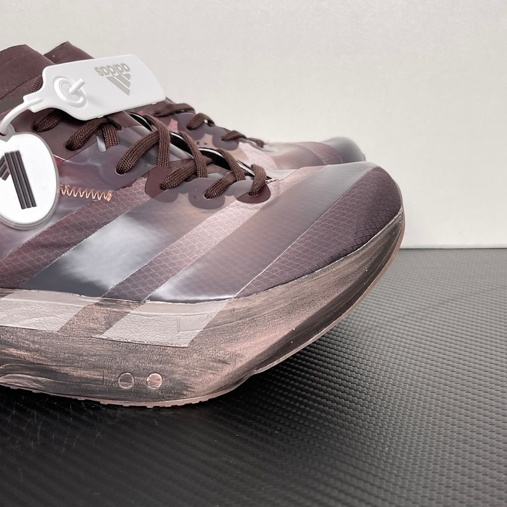 adidas Y-3 Adios Pro 4 Night Red Warm Clay Maroon KI7791 high-performance designer running shoe side profile view