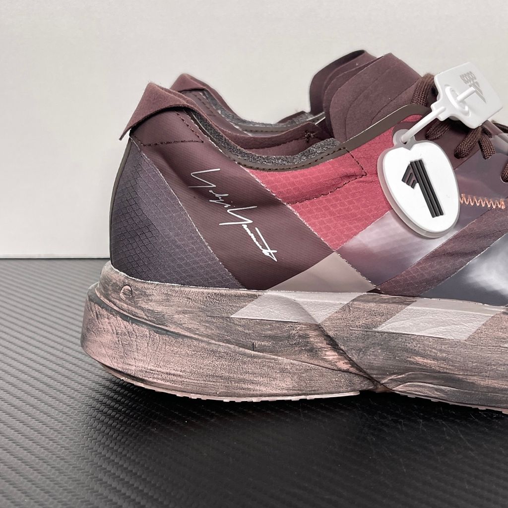 adidas Y-3 Adios Pro 4 Night Red Warm Clay Maroon KI7791 high-performance designer running shoe side profile view