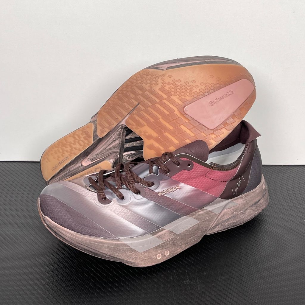 adidas Y-3 Adios Pro 4 Night Red Warm Clay Maroon KI7791 high-performance designer running shoe side profile view