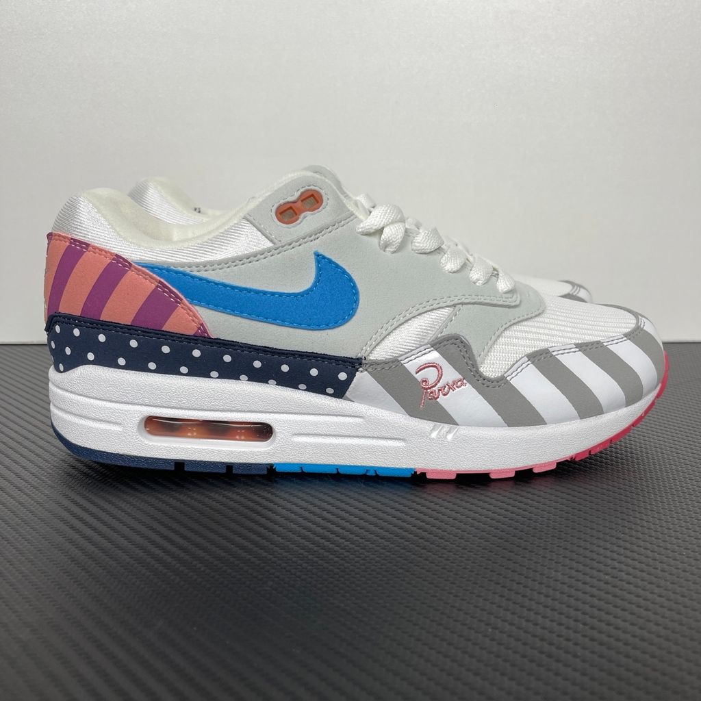 Parra x Nike Air Max 1 AT3057-100 White Multi-Color sneakers side view