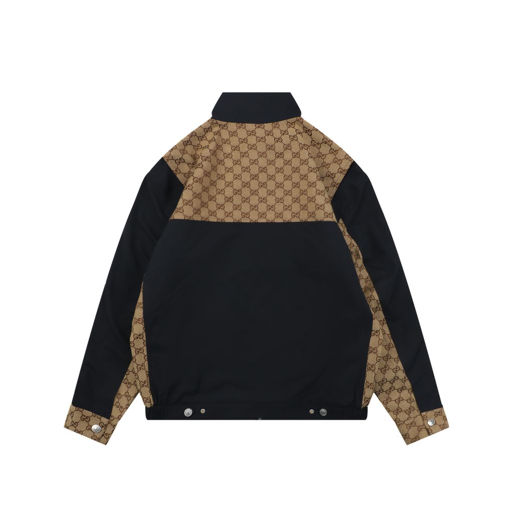 Gucci Double G Panelled High-Neck Jacket