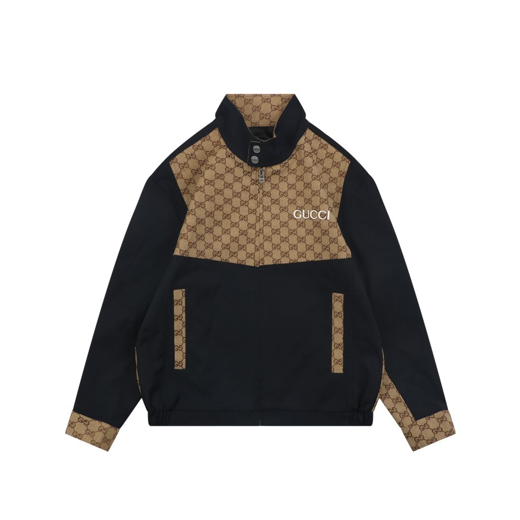 Gucci Double G Panelled High-Neck Jacket