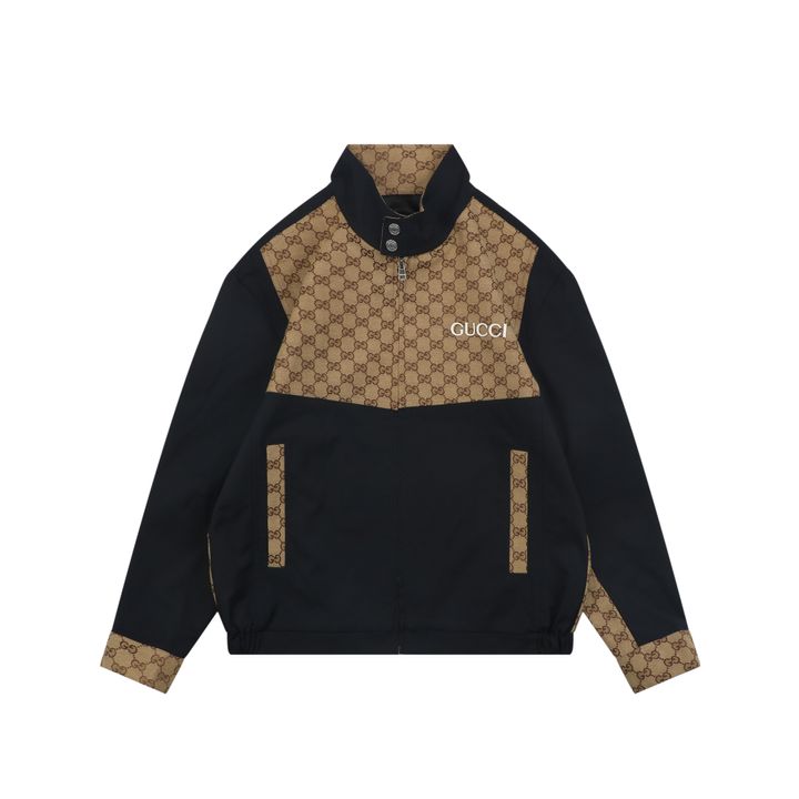 Gucci Double G Panelled High-Neck Jacket