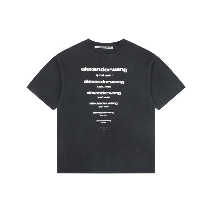 Alexander Wang Graduated Logo Puff Print T-Shirt