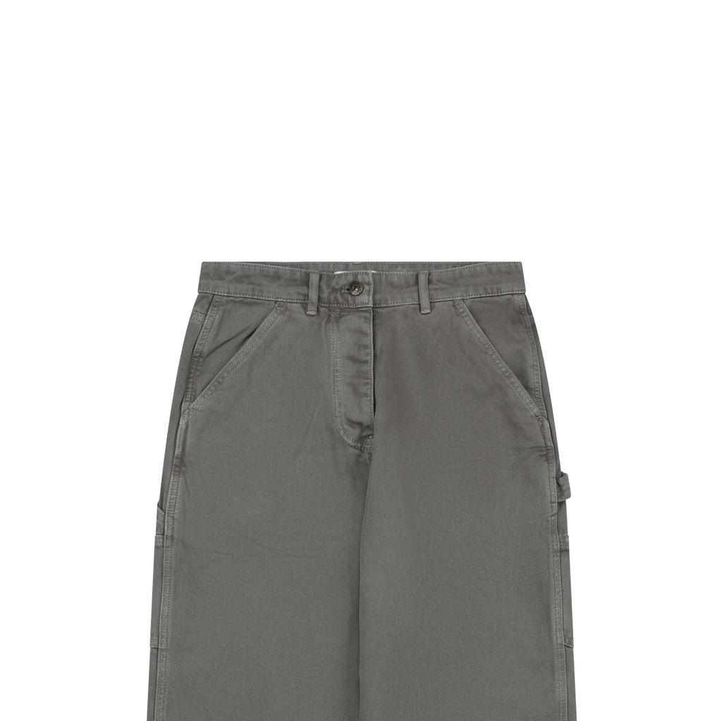 Miu Miu Grey Multi-Pocket Workwear Denim Pants