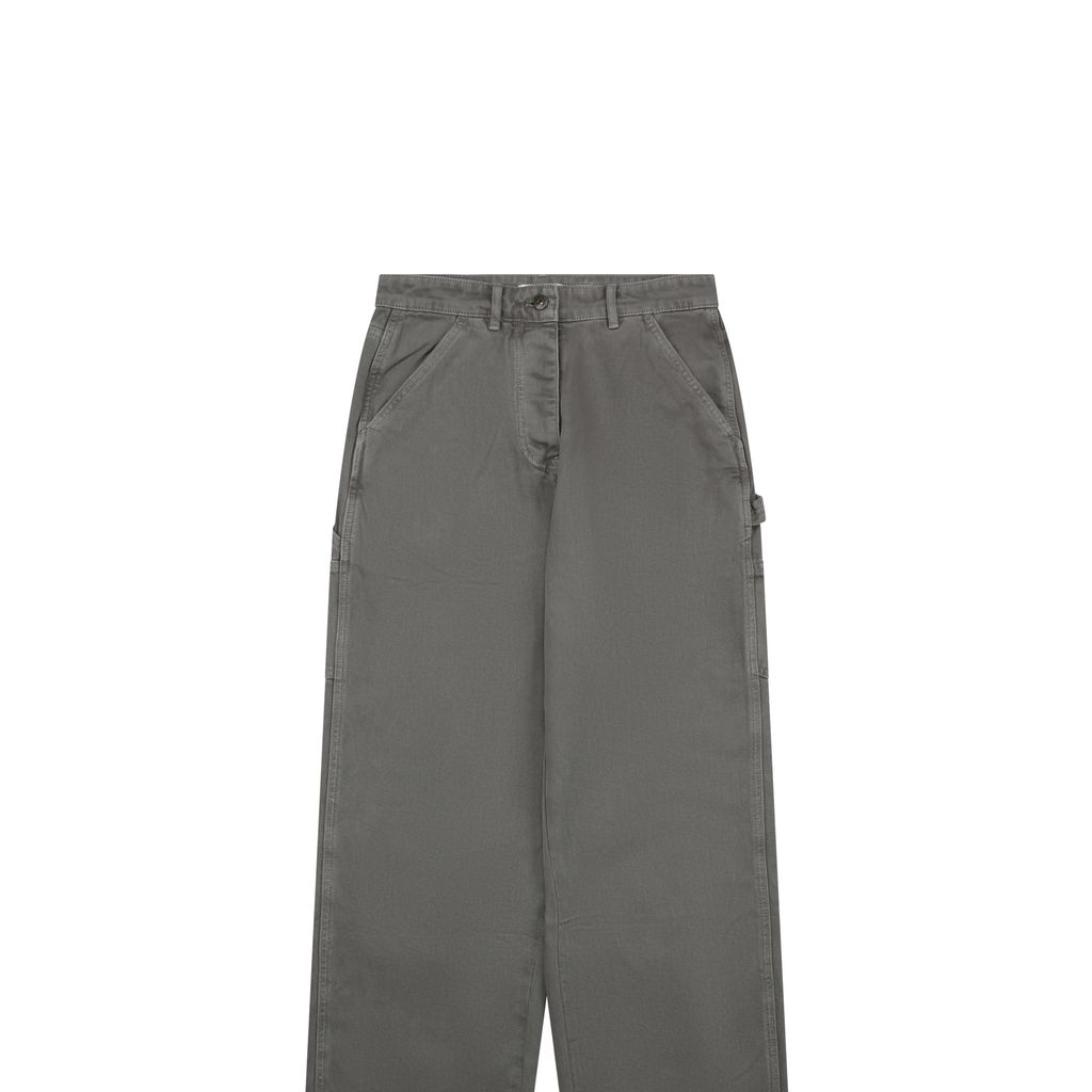 Miu Miu Grey Multi-Pocket Workwear Denim Pants
