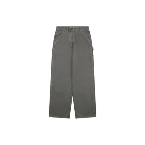 Miu Miu Grey Logo Pocket Cargo Wide-Leg Jeans