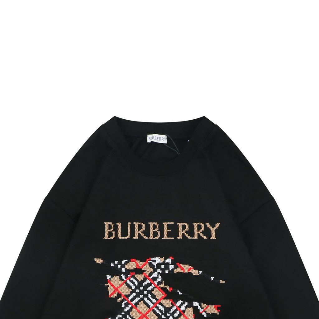 Burberry 230G Combed Cotton EKD Embroidered Long Sleeve