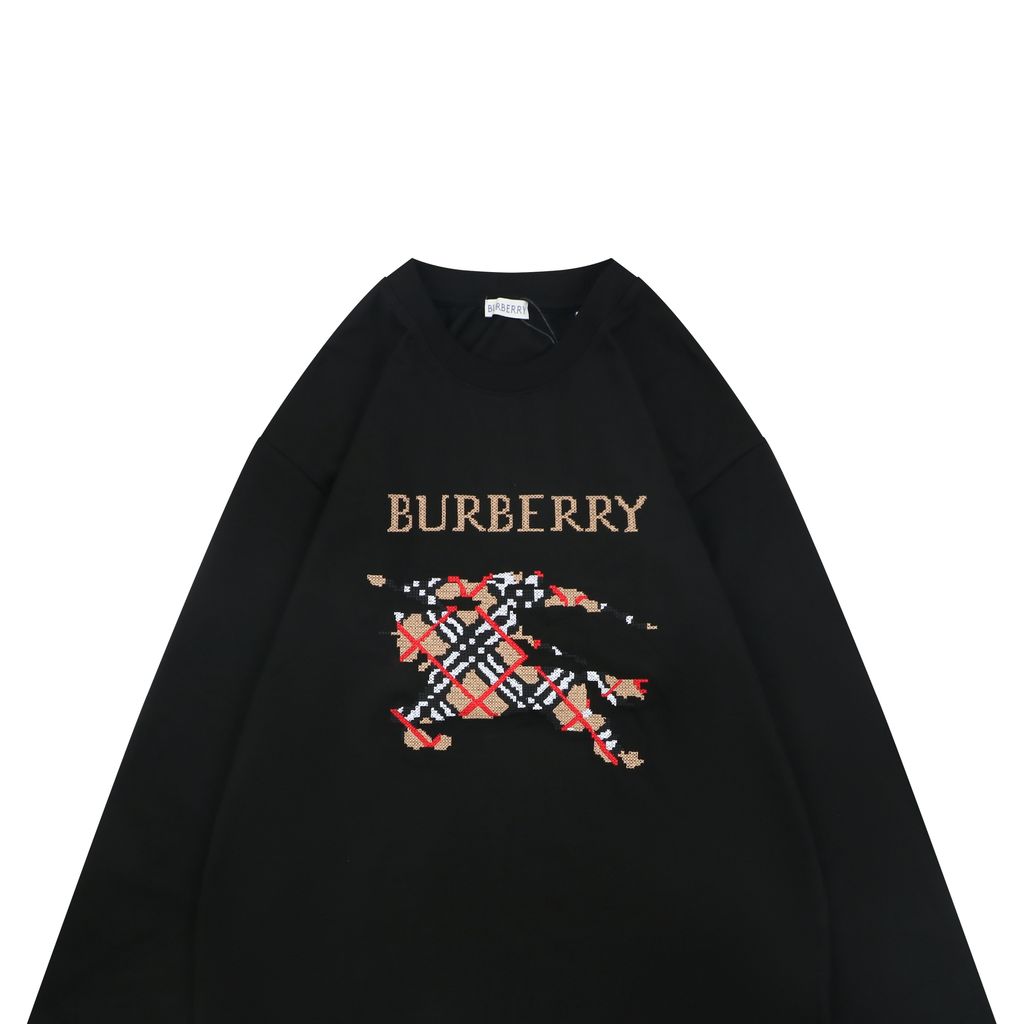 Burberry 230G Combed Cotton EKD Embroidered Long Sleeve