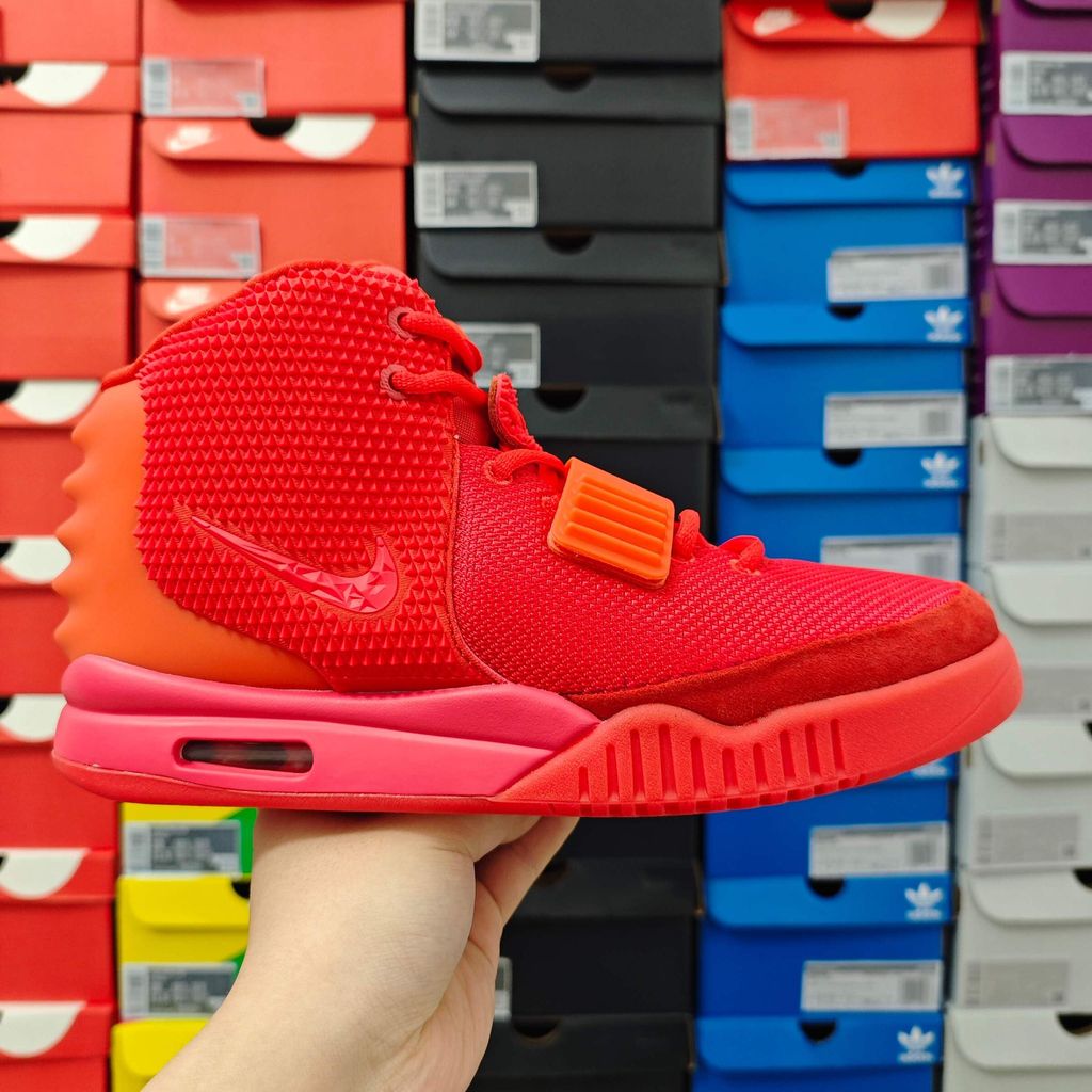 Nike Air Yeezy 2 Red October 508214-660 men's red sneakers side view