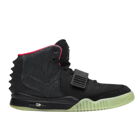 Nike Air Yeezy 2 Solar Red 508214-006 Black Solar Red men's sneakers side view