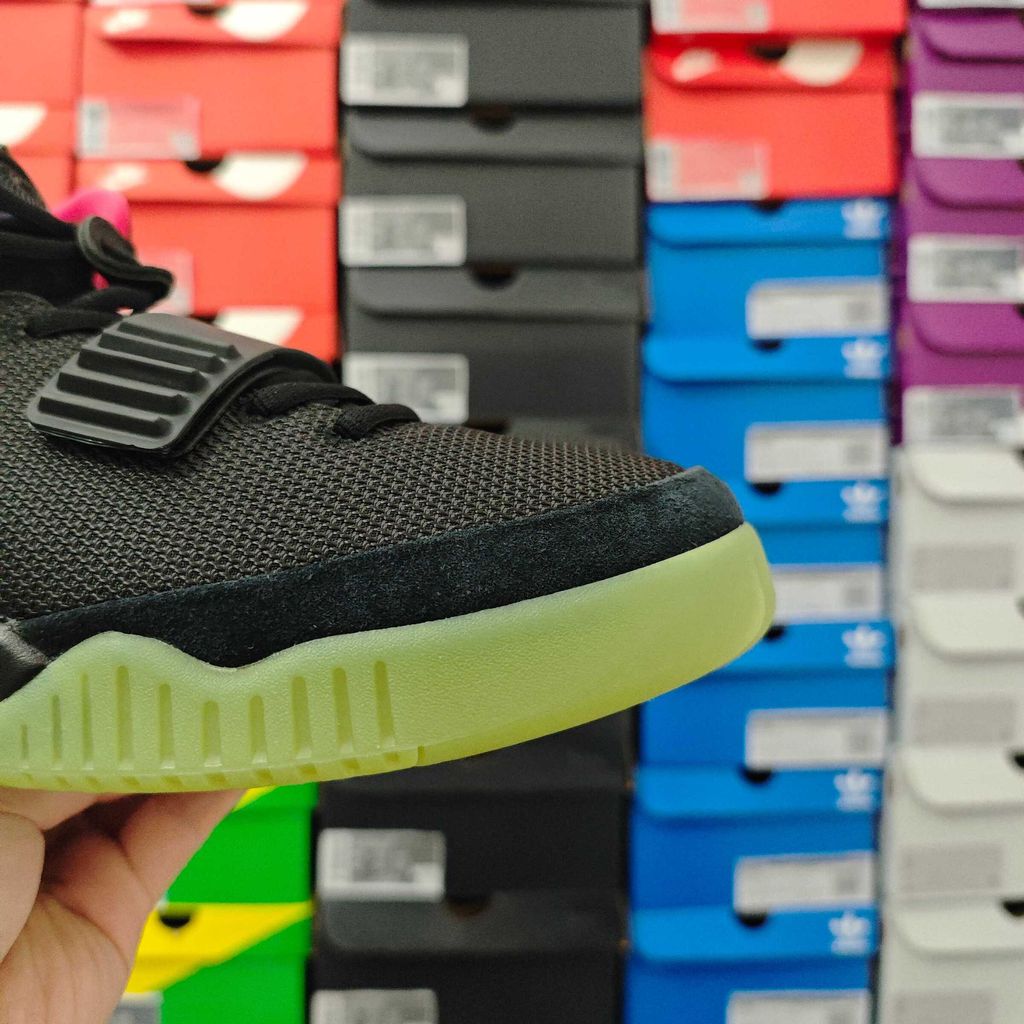 Nike Air Yeezy 2 Solar Red 508214-006 Black Solar Red men's sneakers side view