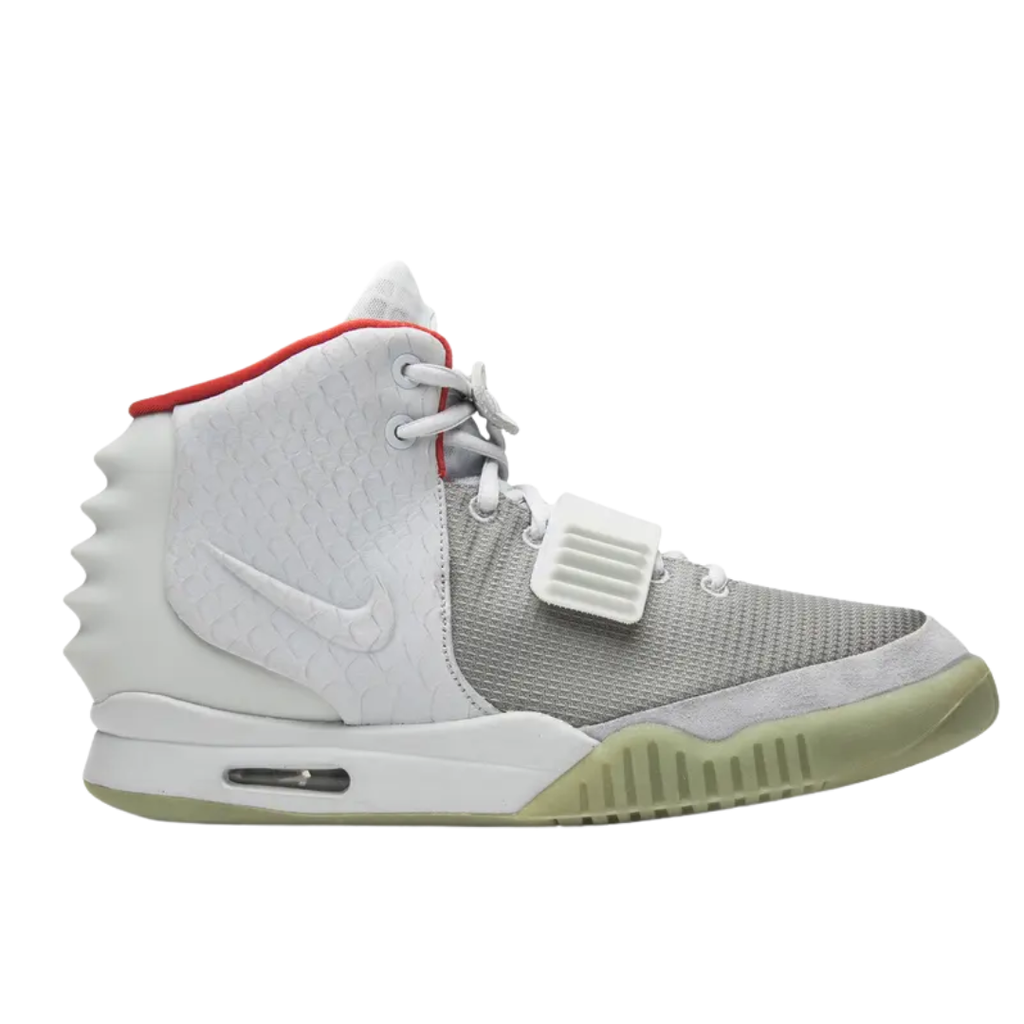 Nike Air Yeezy 2 Pure Platinum 508214-010 Wolf Grey men's sneakers side view