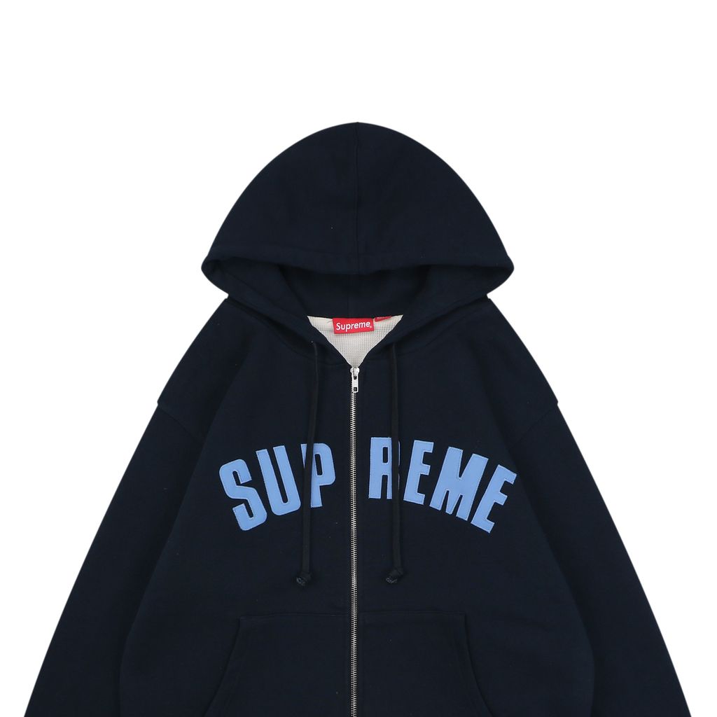 Supreme Navy 1.5KG Waffle-Lined Winter Hooded Jacket