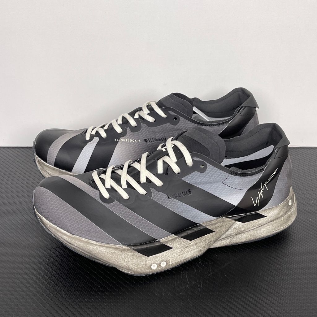 adidas Y-3 Adios Pro 4 KI7128 Black Off White Grey Five running shoes side view