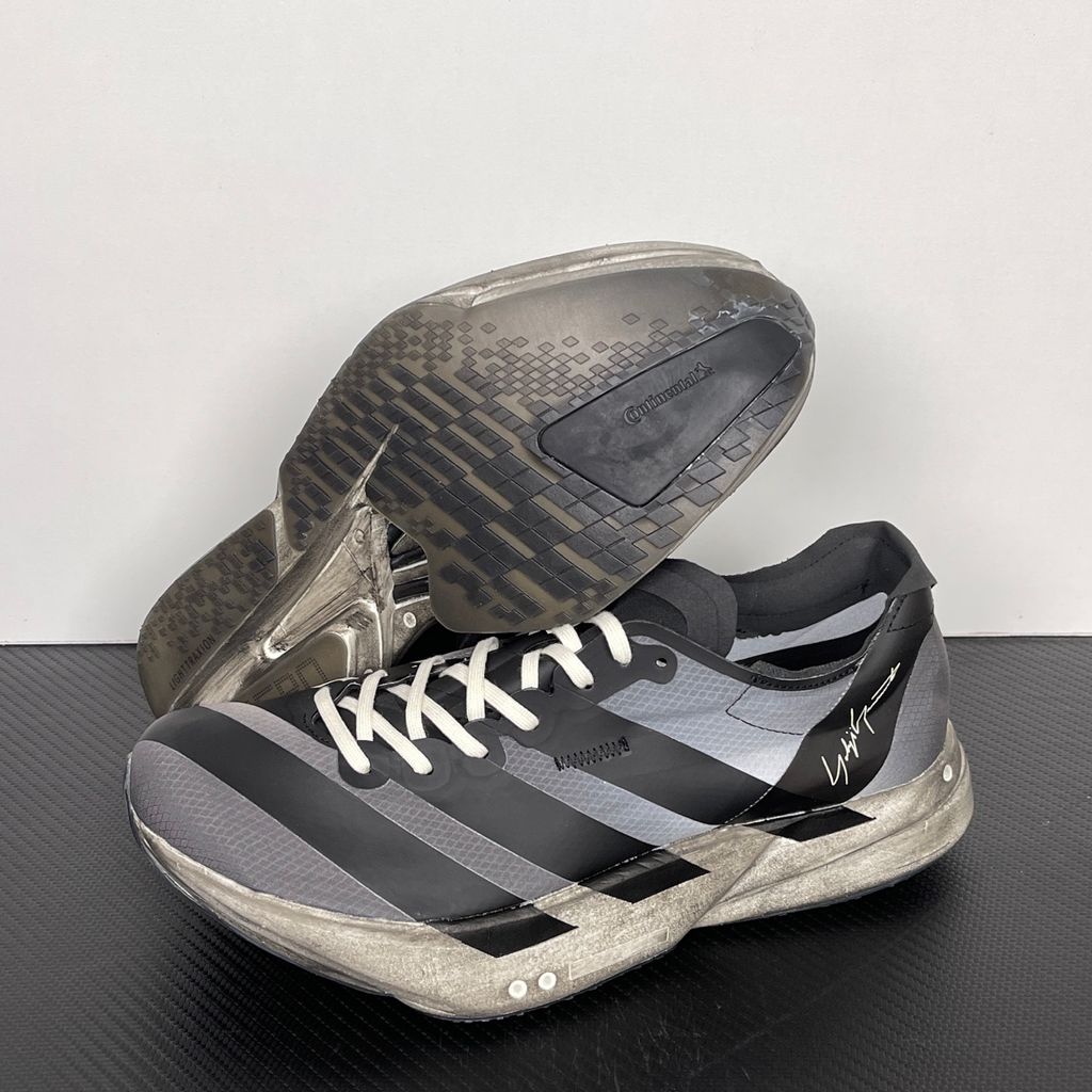 adidas Y-3 Adios Pro 4 KI7128 Black Off White Grey Five running shoes side view