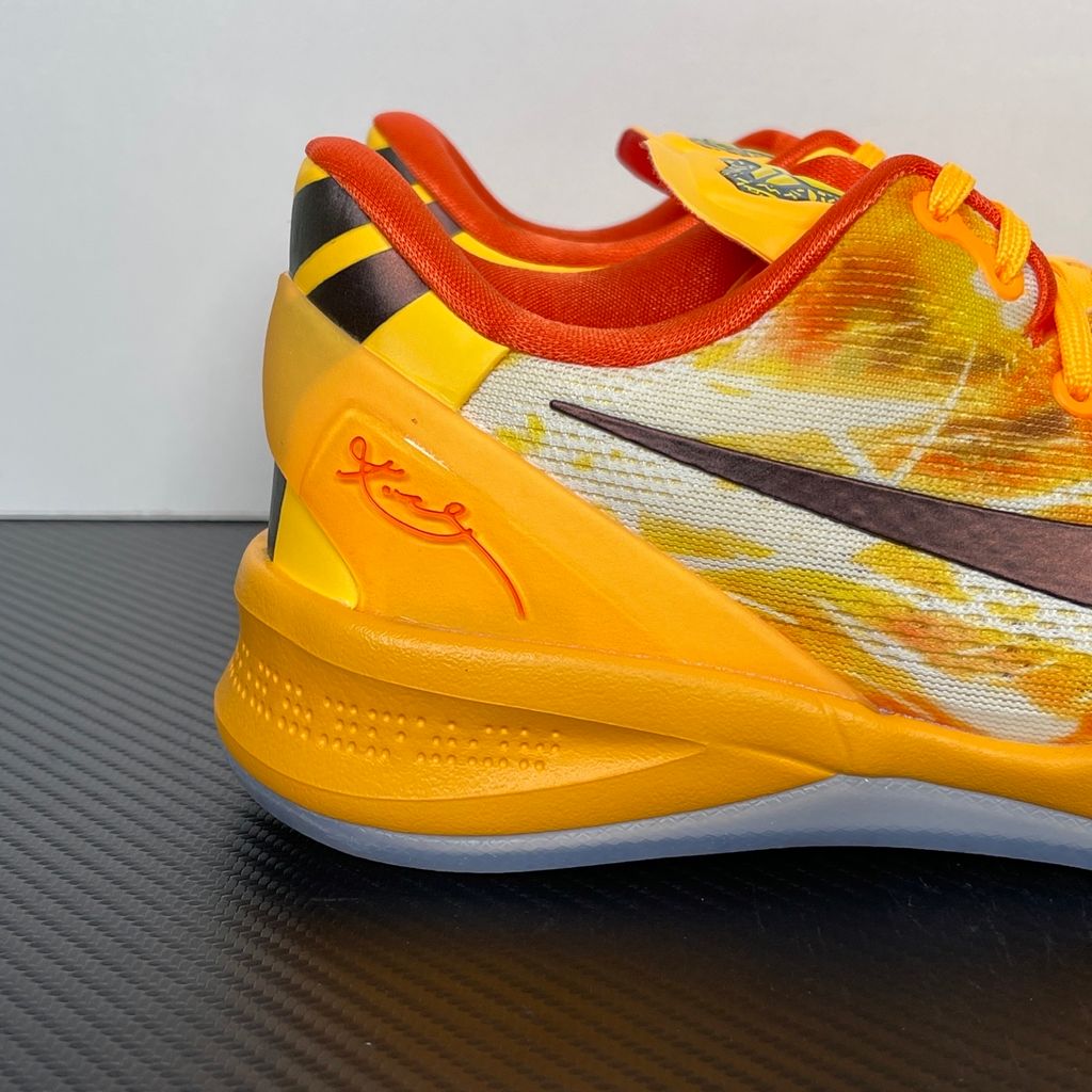 Nike Kobe 8 Protro Shanghai Fireworks IO6259-800 Laser Orange basketball shoes side view