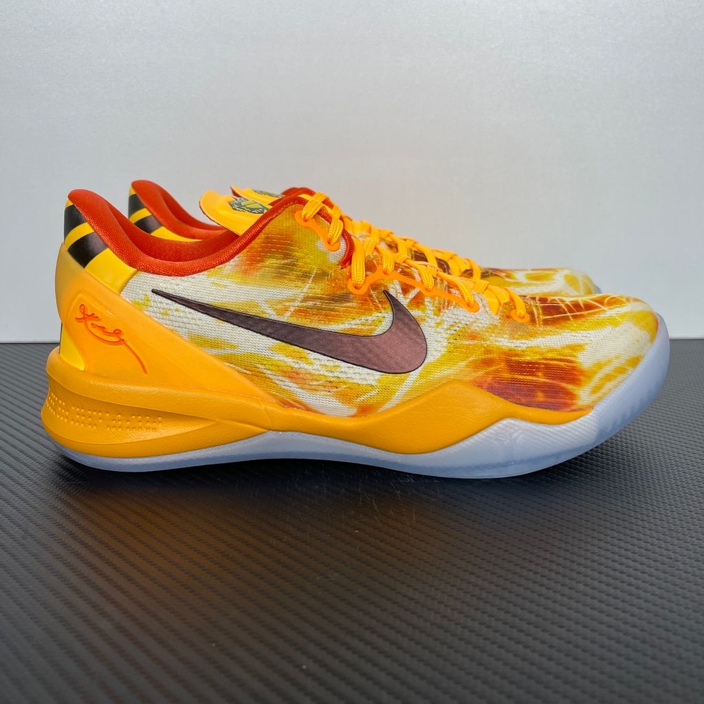 Nike Kobe 8 Protro Shanghai Fireworks IO6259-800 Laser Orange basketball shoes side view