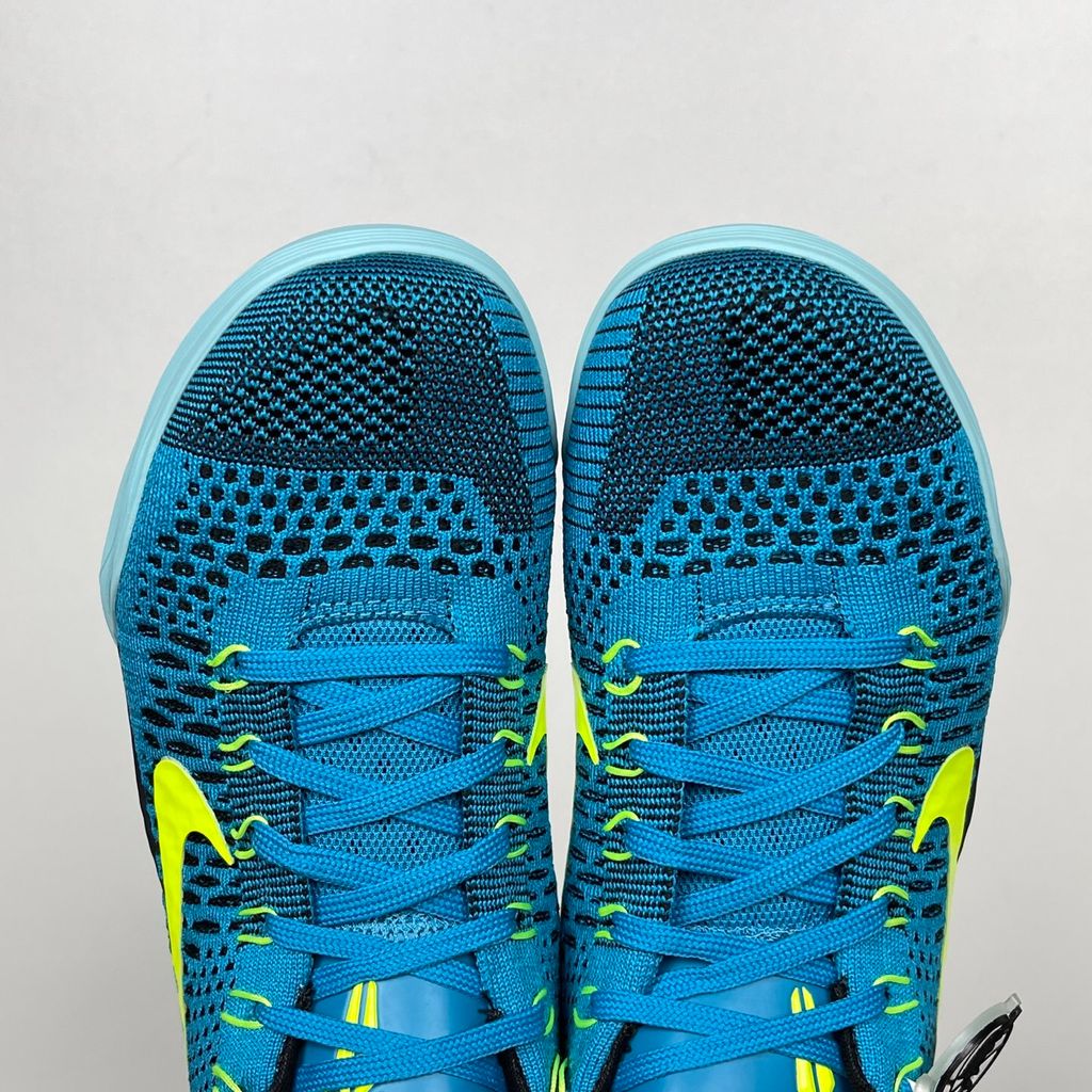 Nike Kobe 9 Elite Low Protro Perspective IO3673-400 Neo Turquoise Volt basketball shoes side view