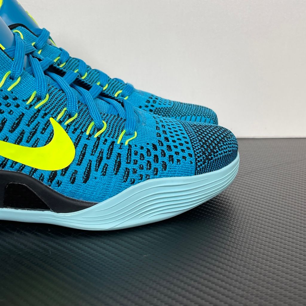 Nike Kobe 9 Elite Low Protro Perspective IO3673-400 Neo Turquoise Volt basketball shoes side view