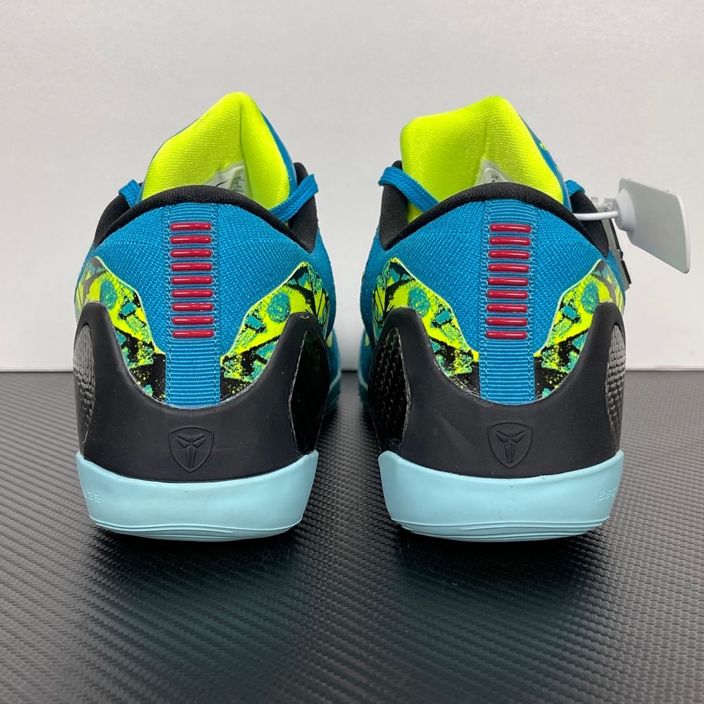 Nike Kobe 9 Elite Low Protro Perspective IO3673-400 Neo Turquoise Volt basketball shoes side view