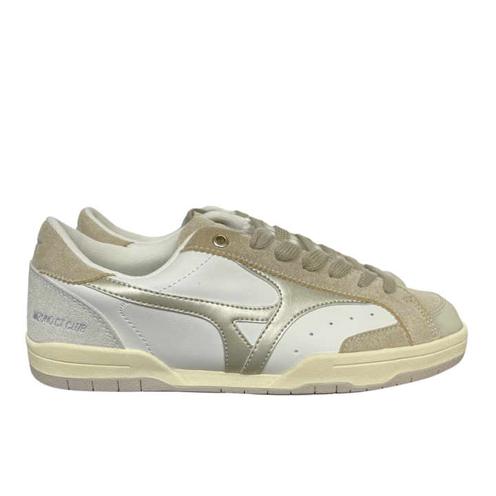 Mizuno CT Club D1GH261012 Off-White Beige Champagne Gold sneakers side view