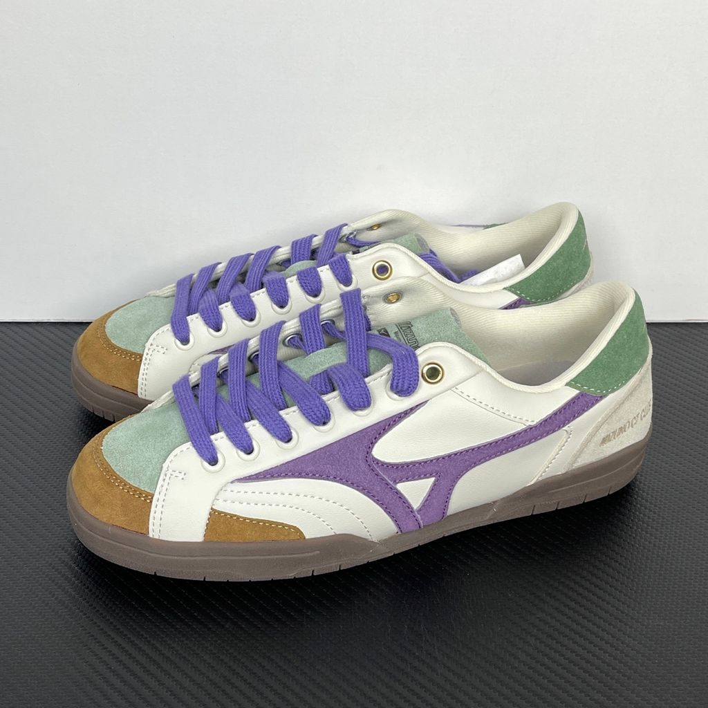 Mizuno CT Club D1GH261007 White Lilac Purple Mocha Brown Green sneakers side view