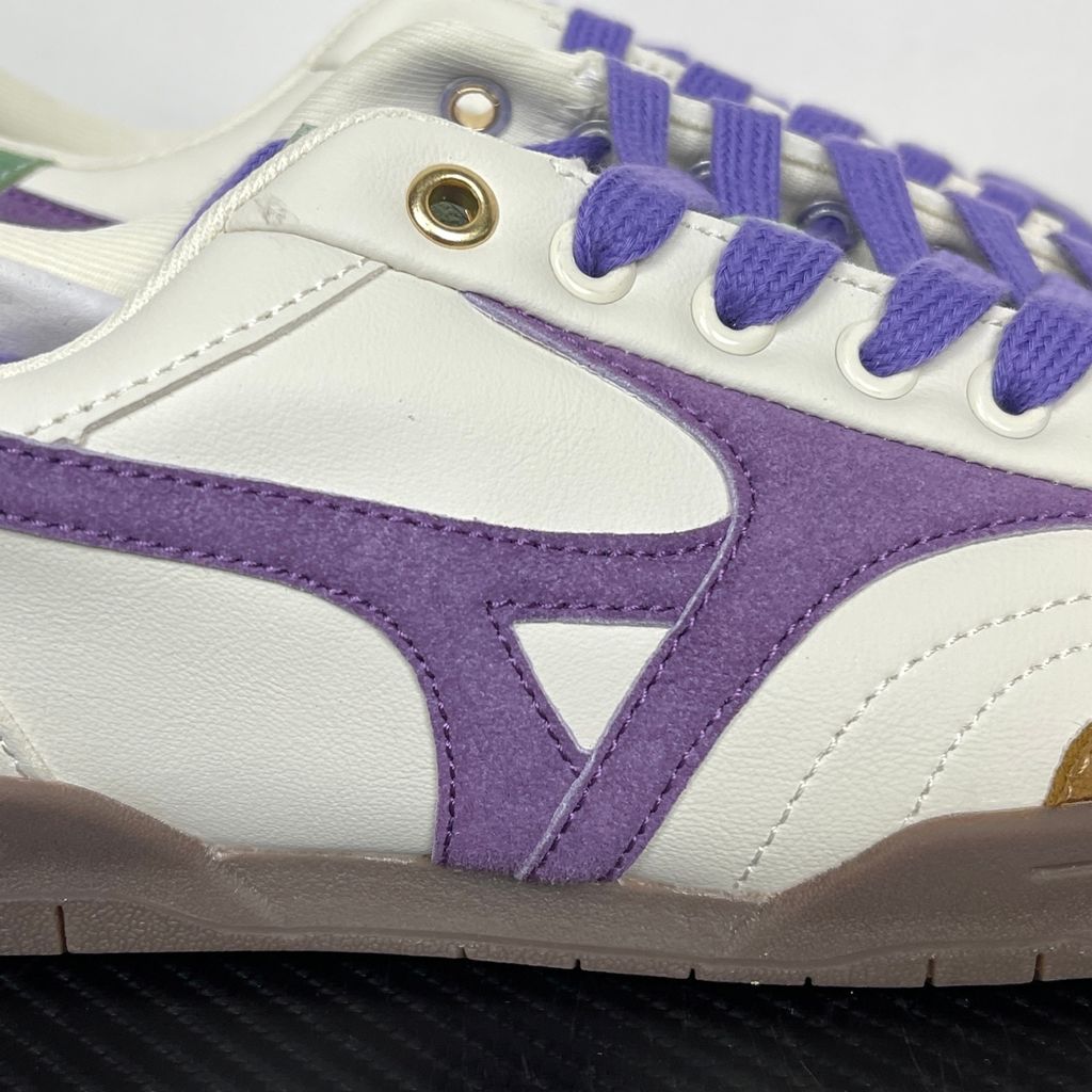 Mizuno CT Club D1GH261007 White Lilac Purple Mocha Brown Green sneakers side view