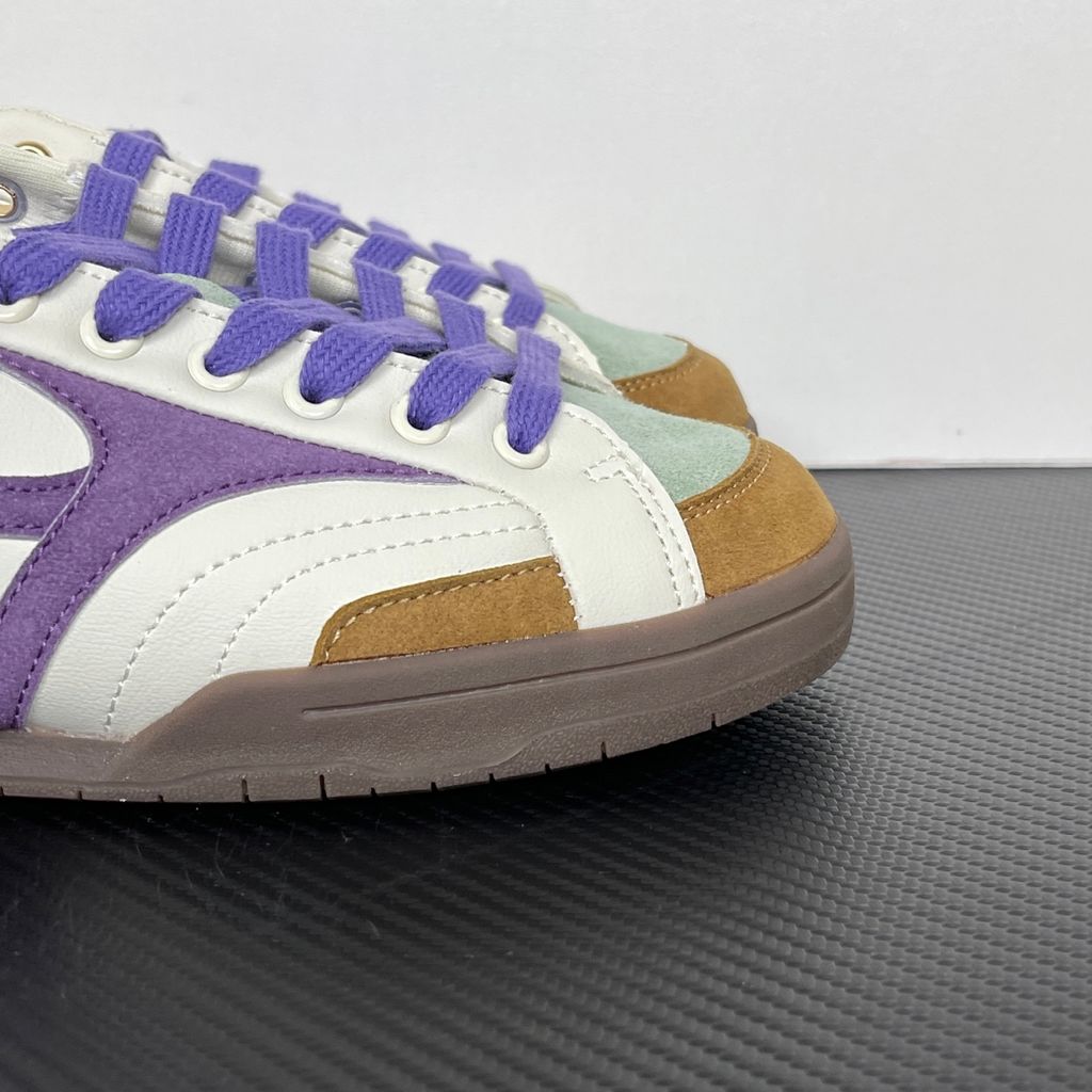 Mizuno CT Club D1GH261007 White Lilac Purple Mocha Brown Green sneakers side view