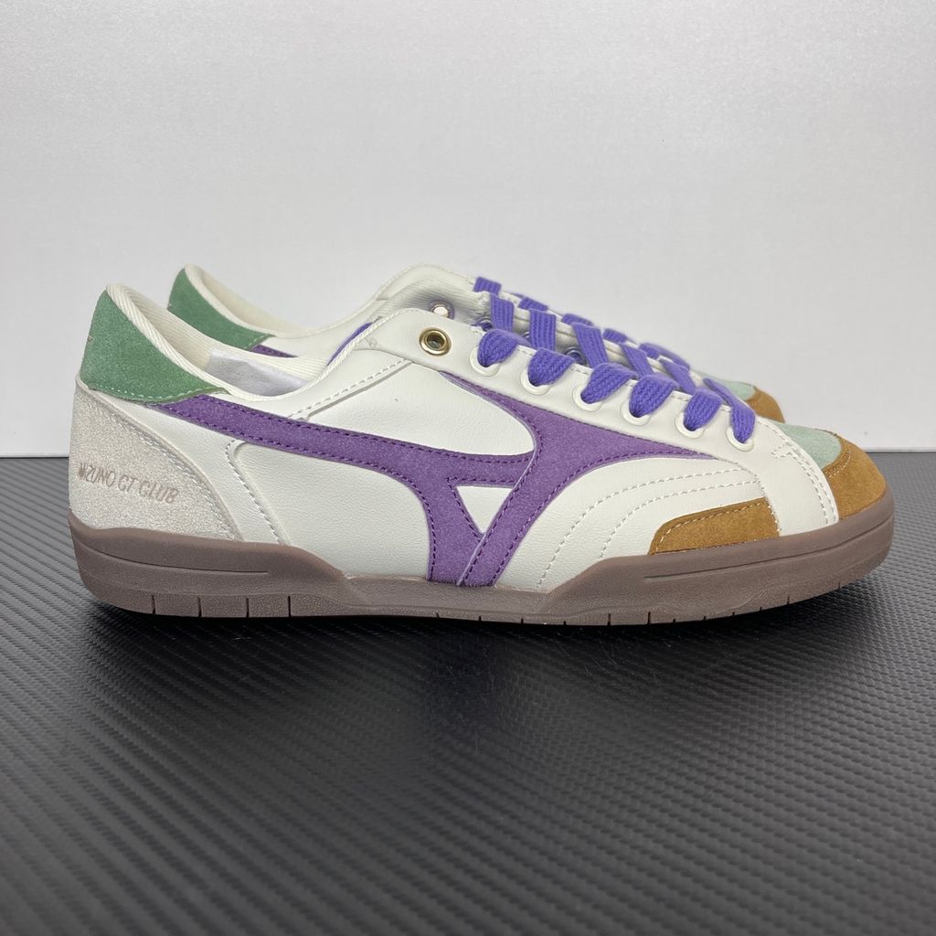 Mizuno CT Club D1GH261007 White Lilac Purple Mocha Brown Green sneakers side view