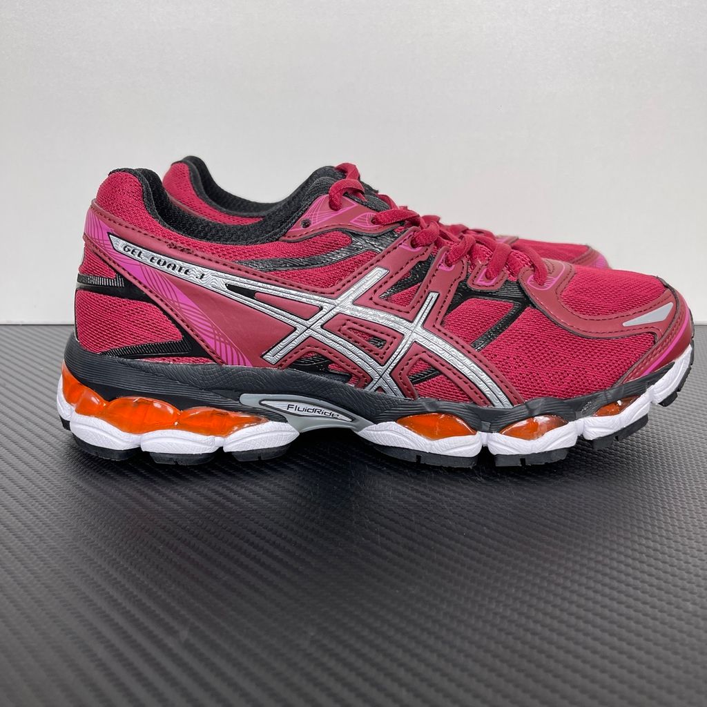 ASICS GEL-Nimbus 16 T566N-2193 Iridescent Silver Burgundy women's running shoes side view