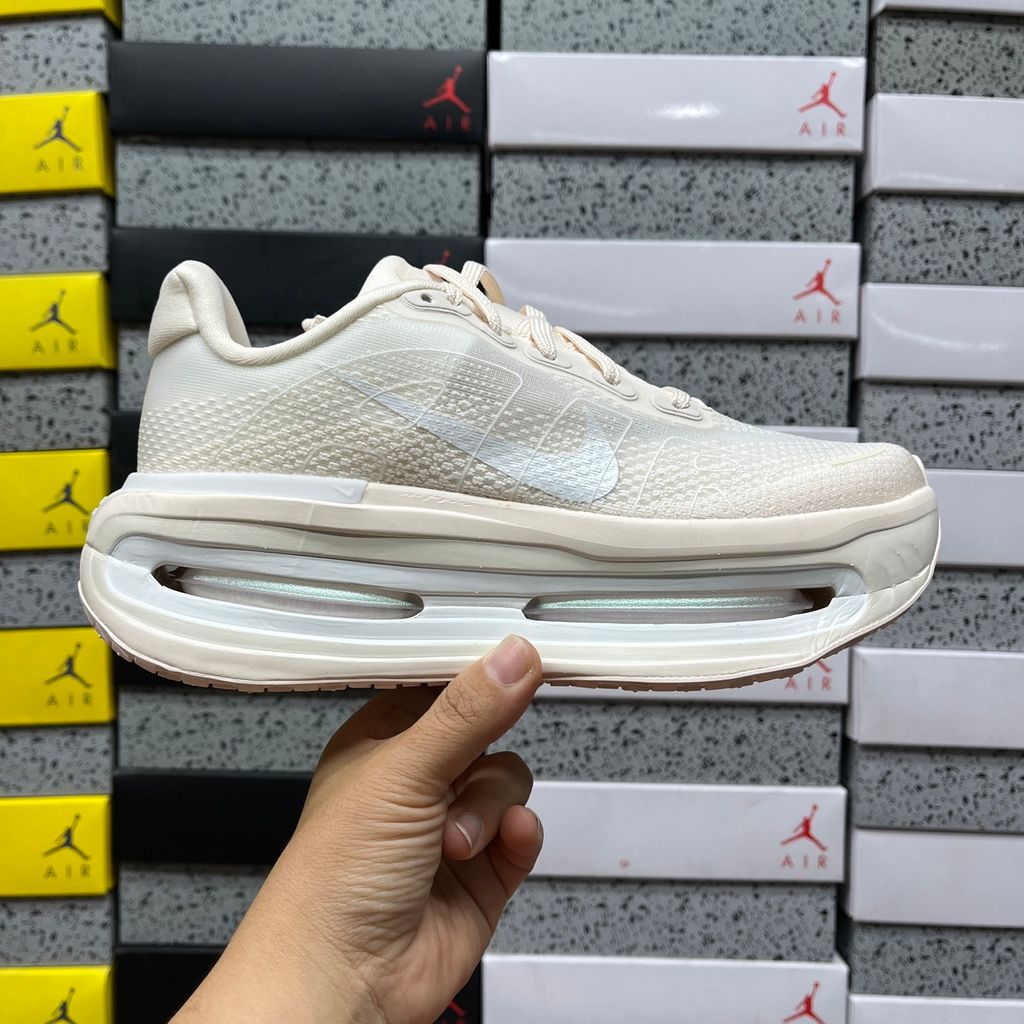 Nike Vomero Premium IQ8102-100 Chalk Pale Ivory women's running shoes side view