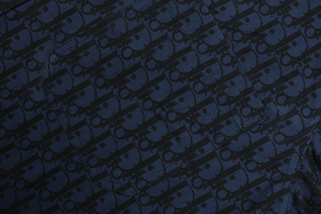 Dior Letter Jacquard Relaxed Button-Up Shirt