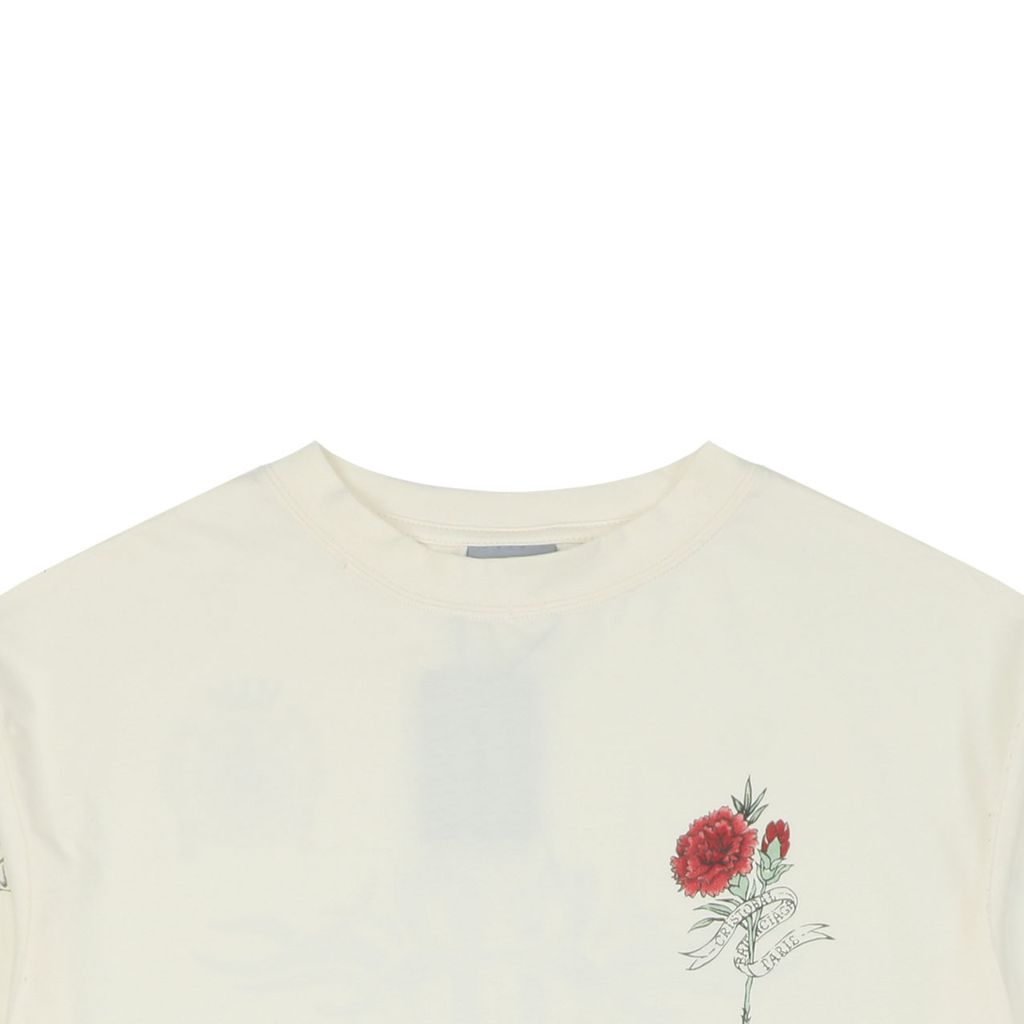 Balenciaga 220G Cream Vintage Tattoo Graphic Tee