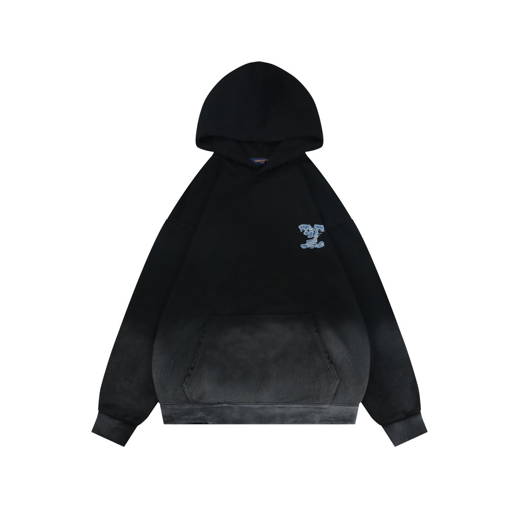 Louis Vuitton Denim Monogram Patchwork Hoodie