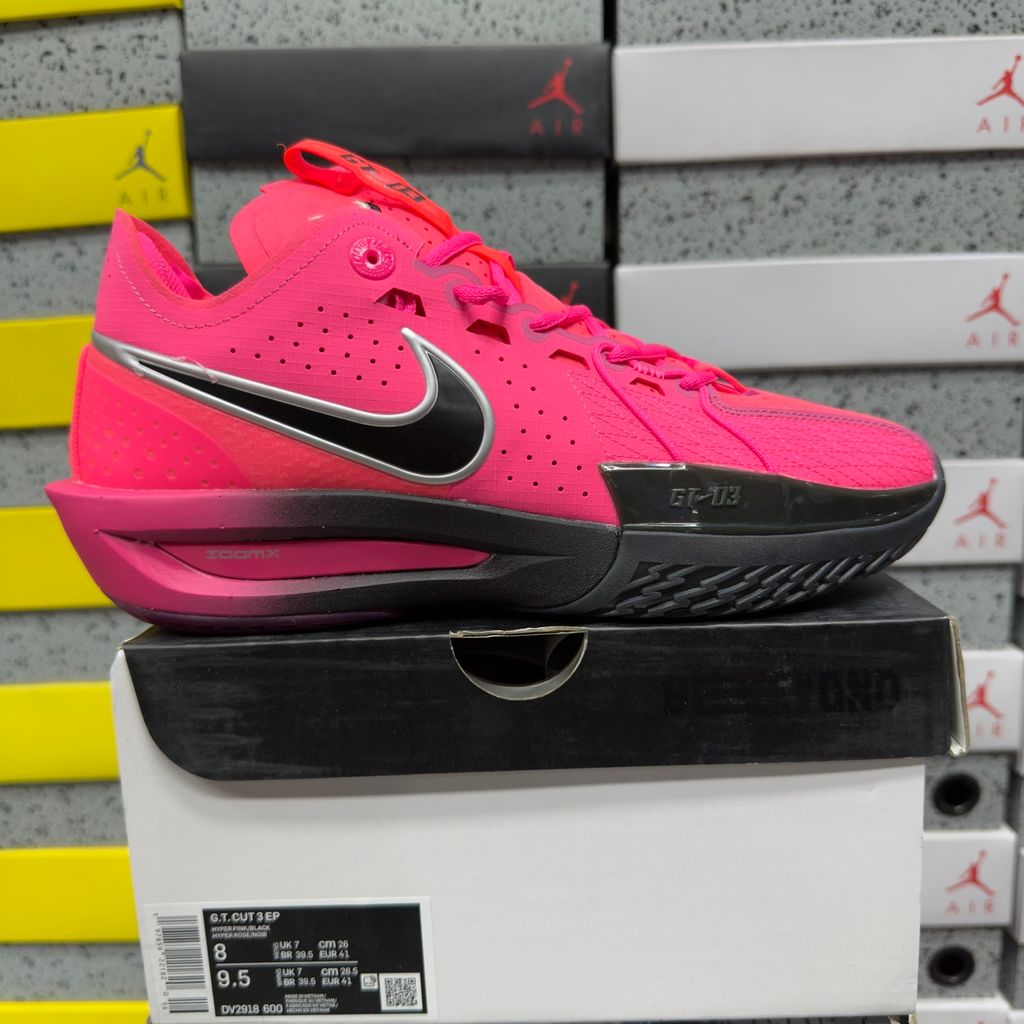 Shop Nike G.T. Cut 3 EP DV2918-600 in Hyper Pink with full-length ZoomX cushioning, Flywire support, durable EP traction and responsive court performance.