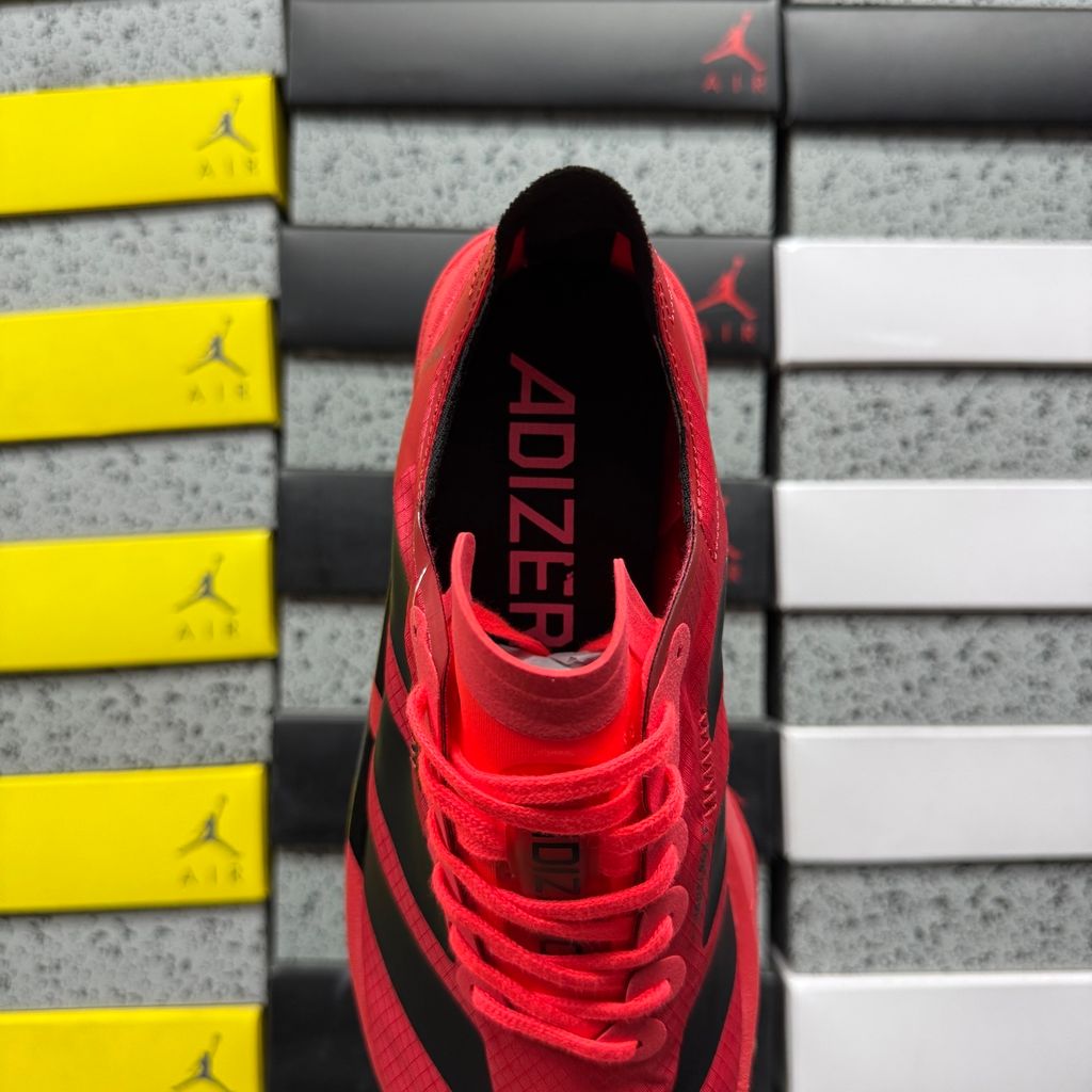 adidas Adizero Adios Pro 4 JR6368 Lucid Red Core Black running shoes side view