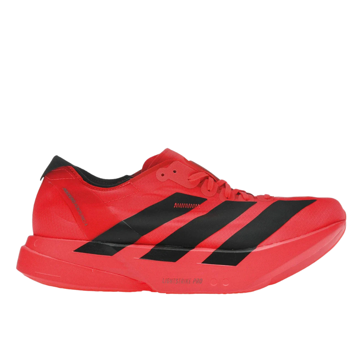 adidas Adizero Adios Pro 4 JR6368 Lucid Red Core Black running shoes side view