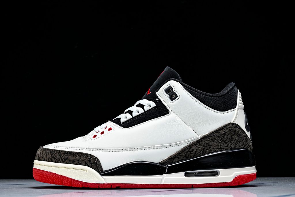 Air Jordan 3 Retro World's Best IF4396-103 Sail University Red men's sneakers side view
