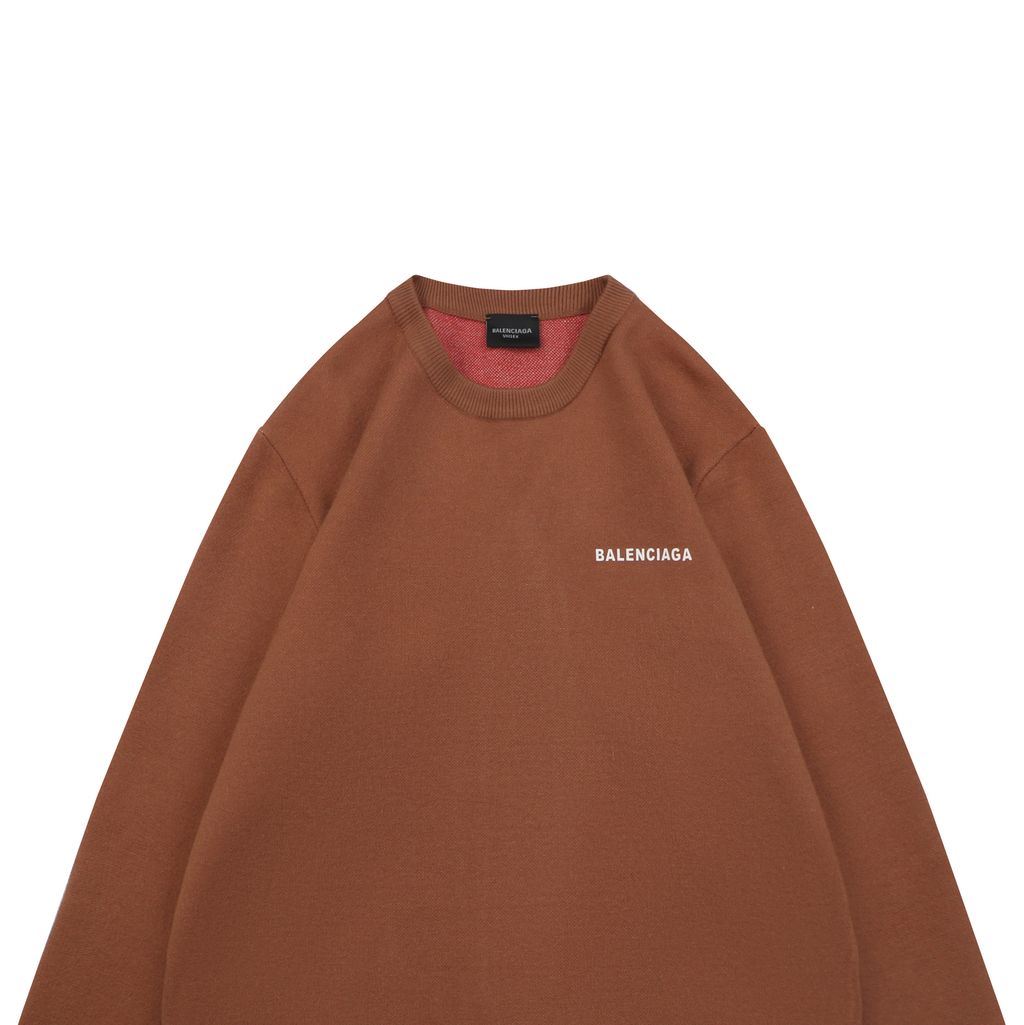 Balenciaga Brown Seamless Oversized Knit Pullover