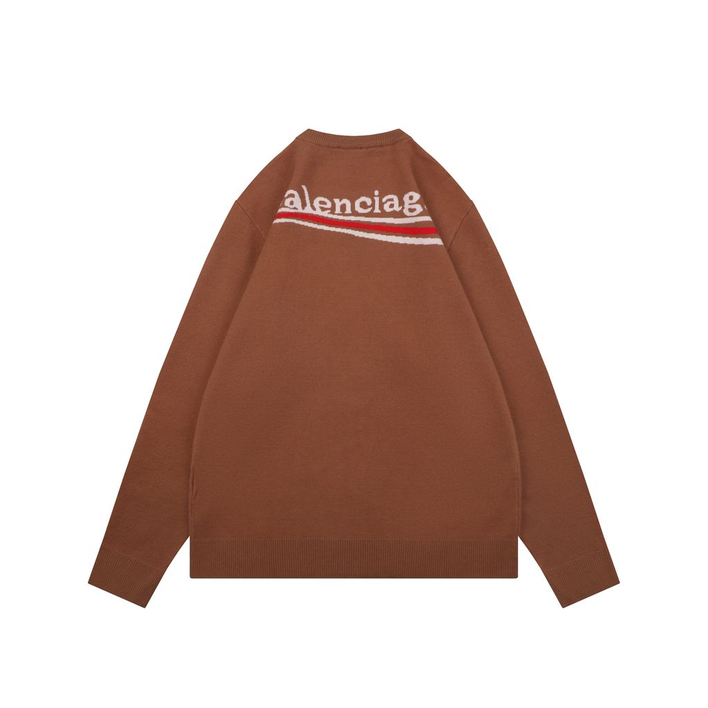 Balenciaga Cola Crewneck Sweater Brown
