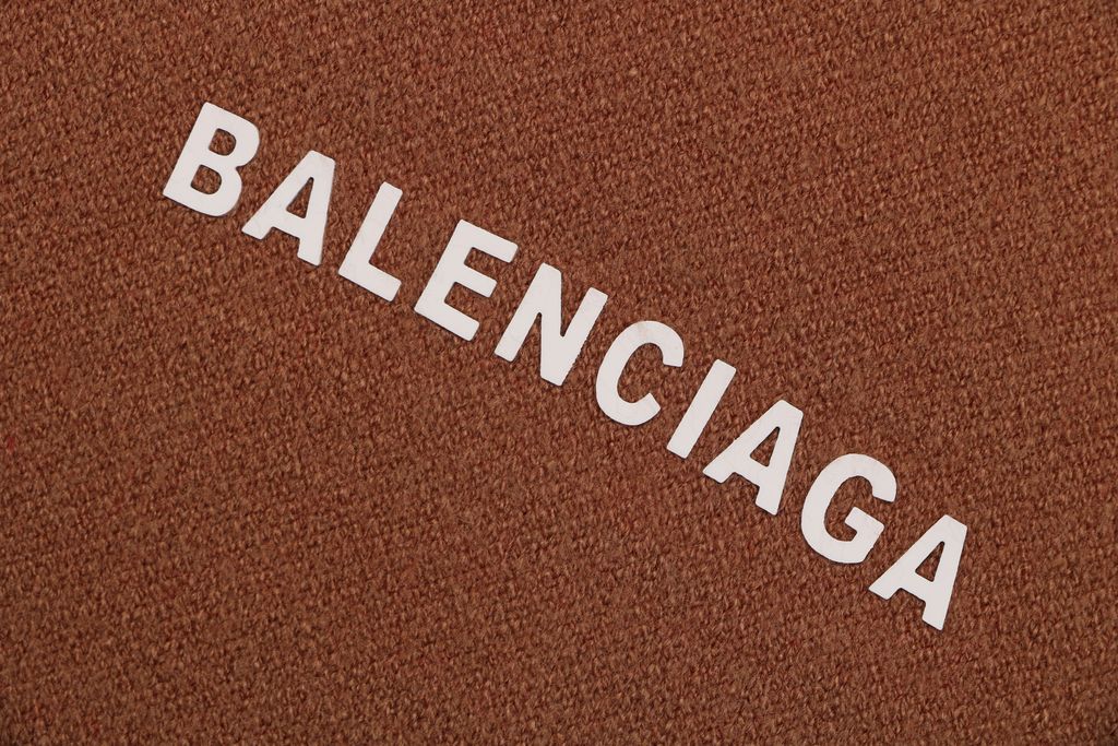 Balenciaga Coffee Brown Computer-Knit Crewneck Sweater