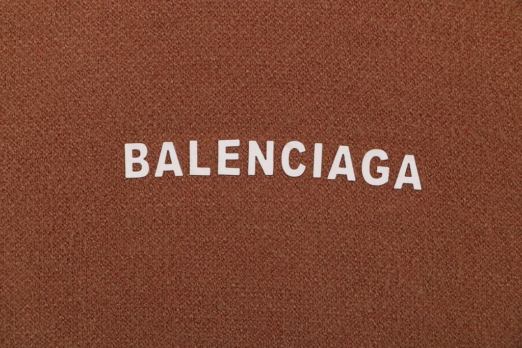 Balenciaga Coffee Brown Computer-Knit Crewneck Sweater