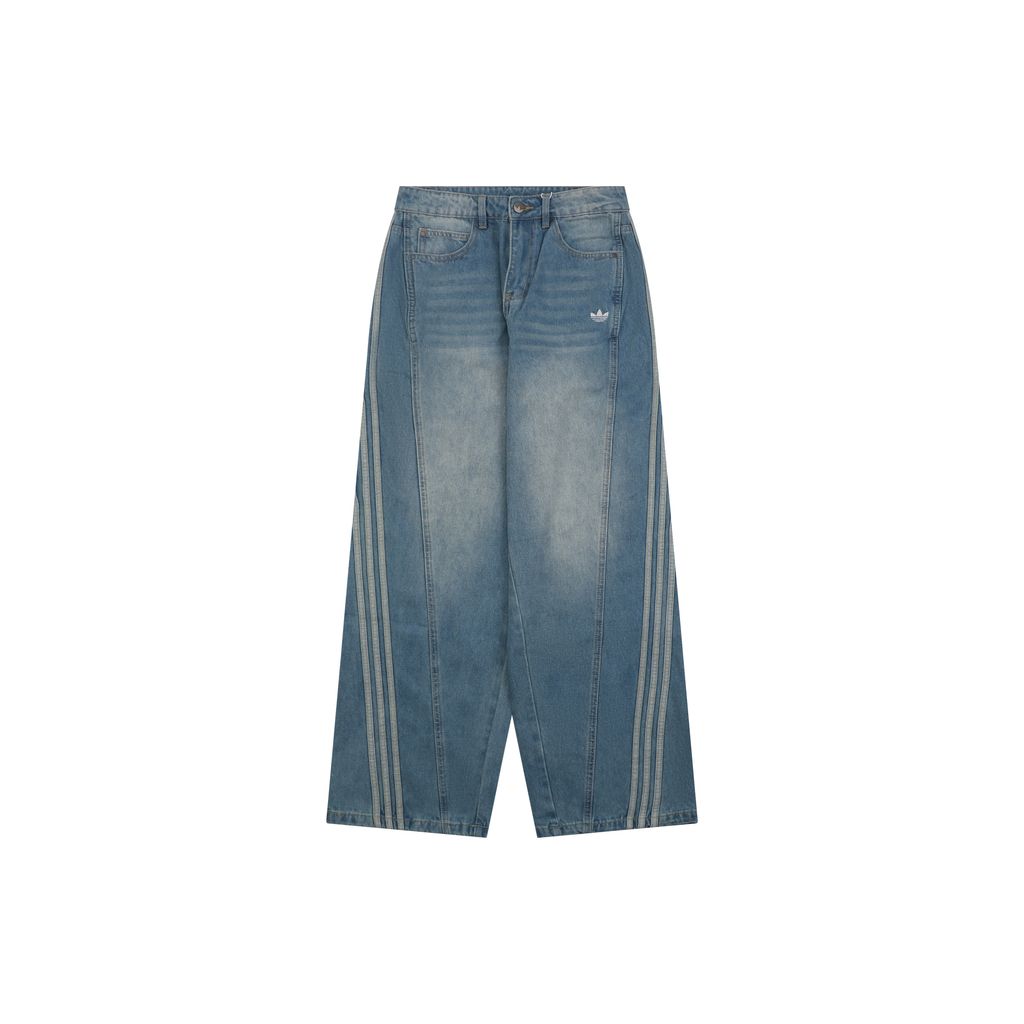 Adidas Trefoil Embroidered Denim Jeans