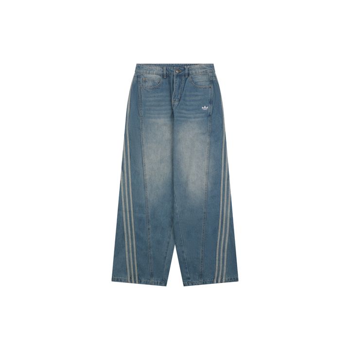 Adidas Trefoil Embroidered Denim Jeans